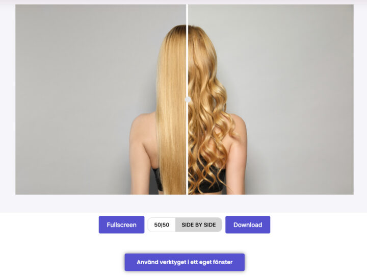 Före och efterbild på kvinna hår gjord i MERIDIQ kopiera